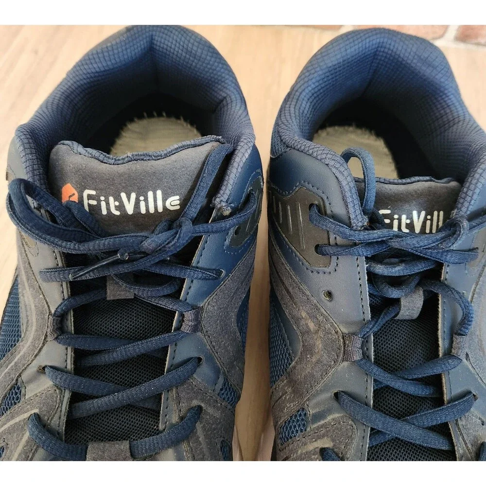 Fitville Men’s Shoes Size US 14 EW Blue Marca Lace Up Extra Wide Walking Comfort